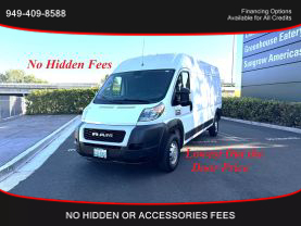 2021 RAM PROMASTER CARGO VAN CARGO V6, VVT, 3.6 LITER 2500 HIGH ROOF VAN 3D