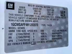 2017 CHEVROLET EXPRESS 2500 CARGO CARGO WHITE AUTOMATIC - Citywide Auto Group LLC