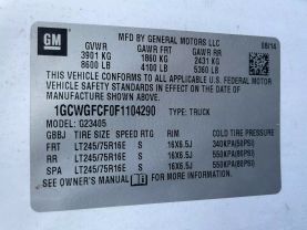 2015 CHEVROLET EXPRESS 2500 CARGO CARGO WHITE AUTOMATIC - Citywide Auto Group LLC