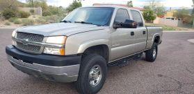 2003 CHEVROLET SILVERADO 2500 HD CREW CAB PICKUP V8, TURBO DIESEL, 6.6L LS PICKUP 4D 8 FT at The one Auto Sales in Phoenix, AZ