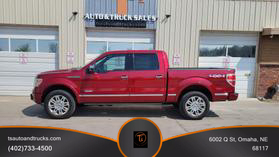 2013 FORD F150 SUPERCREW CAB PICKUP V6, ECOBOOST, TWIN TURBO, 3.5 LITER PLATINUM PICKUP 4D 5 1/2 FT at T's Auto & Truck Sales - used car dealership in Omaha, NE