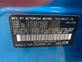 2017 MITSUBISHI MIRAGE G4 SEDAN BLUE MANUAL - Auto Spot
