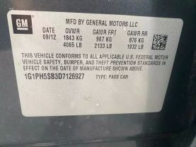 2013 CHEVROLET CRUZE SEDAN GRAY AUTOMATIC - Auto Spot