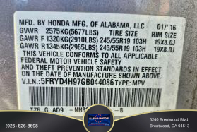 2016 ACURA MDX SUV V6, I-VTEC, 3.5 LITER SH-AWD SPORT UTILITY 4D