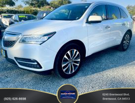 2016 ACURA MDX SUV V6, I-VTEC, 3.5 LITER SH-AWD SPORT UTILITY 4D
