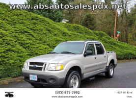 2004 FORD EXPLORER SPORT TRAC SUV V6, FLEX FUEL, 4.0 LITER ADRENALIN SPORT UTILITY PICKUP 4D