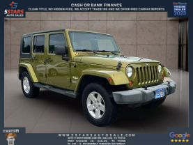 2007 JEEP WRANGLER SUV V6, 3.8 LITER UNLIMITED SAHARA SPORT UTILITY 4D