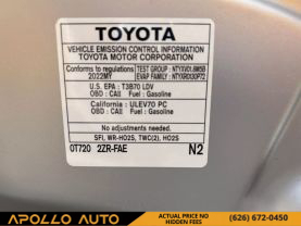 2022 TOYOTA COROLLA SEDAN 4-CYL, 1.8 LITER LE SEDAN 4D