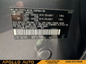 2016 TOYOTA RAV4 SUV 4-CYL, HYBRID, 2.5 LITER XLE HYBRID SPORT UTILITY 4D