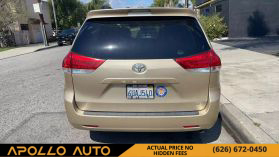 2011 TOYOTA SIENNA VAN V6, 3.5 LITER LE MINIVAN 4D