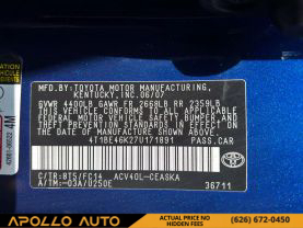 2007 TOYOTA CAMRY SEDAN 4-CYL, 2.4 LITER LE SEDAN 4D