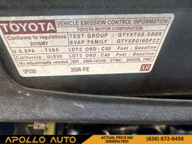 2016 TOYOTA SIENNA VAN V6, 3.5 LITER LIMITED MINIVAN 4D