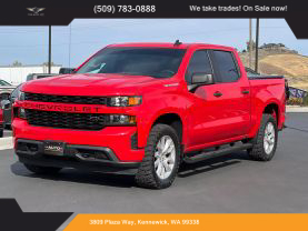 2021 CHEVROLET SILVERADO 1500 CREW CAB PICKUP 4-CYL, TURBO, 2.7 LITER CUSTOM PICKUP 4D 5 3/4 FT - The Auto Lot