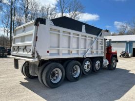 1999 MACK RB6885 DUMP DUMP TRUCK 400E7 QUAD AXLE at T&T Repairables - used car dealership in Spencer, Indiana.
