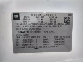 2015 CHEVROLET EXPRESS 2500 PASSENGER VAN V8, FLEX FUEL, 4.8 LITER LS VAN 3D at Motors On Wheels - used car dealership in Houston, Texas.