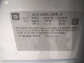 2015 CHEVROLET CRUZE SEDAN 4-CYL, ECOTEC, 1.4T 1LT SEDAN 4D at Motors On Wheels - used car dealership in Houston, Texas.