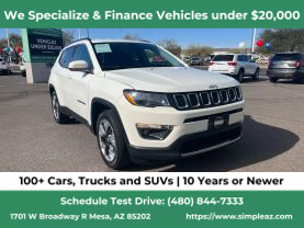 2020 JEEP COMPASS SUV 4-CYL, MULTIAIR, PZEV, 2.4 LITER LIMITED SPORT UTILITY 4D