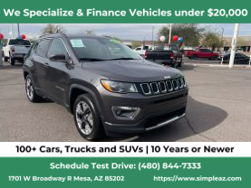 2020 JEEP COMPASS SUV 4-CYL, MULTIAIR, PZEV, 2.4 LITER LIMITED SPORT UTILITY 4D