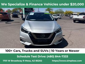 2020 NISSAN VERSA SEDAN 4-CYL, 1.6 LITER SR SEDAN 4D
