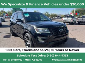 2016 FORD EXPLORER SUV V6, ECOBOOST, TT, 3.5L SPORT SUV 4D