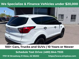 2019 FORD ESCAPE SUV 4-CYL, 2.5 LITER S SPORT UTILITY 4D