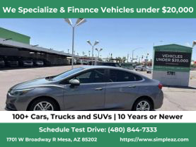 2018 CHEVROLET CRUZE SEDAN 4-CYL, TURBO, 1.4 LITER LT SEDAN 4D