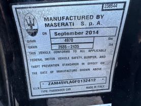 2015 MASERATI GRANTURISMO COUPE V8, 4.7 LITER SPORT COUPE 2D