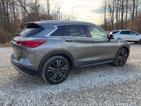 2021 INFINITI QX50 SUV 4-CYL, TURBO, 2.0 LITER LUXE SPORT UTILITY 4D at T&T Repairables - used car dealership in Spencer, Indiana.