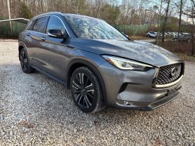 2021 INFINITI QX50 SUV 4-CYL, TURBO, 2.0 LITER LUXE SPORT UTILITY 4D at T&T Repairables - used car dealership in Spencer, Indiana.
