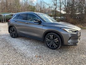 2021 INFINITI QX50 SUV 4-CYL, TURBO, 2.0 LITER LUXE SPORT UTILITY 4D at T&T Repairables - used car dealership in Spencer, Indiana.