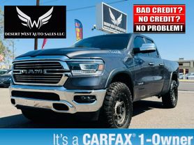 2019 RAM 1500 QUAD CAB - V8, HEMI, 5.7 LITER LARAMIE PICKUP 4D 6 1/3 FT