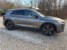2021 INFINITI QX50 SUV 4-CYL, TURBO, 2.0 LITER LUXE SPORT UTILITY 4D at T&T Repairables - used car dealership in Spencer, Indiana.