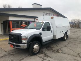 2008 FORD F550 SUPER DUTY REGULAR CAB & CHASSIS CAB CHASSIS V10, 6.8 LITER 141" W.B.  2D
