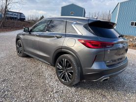 2021 INFINITI QX50 SUV 4-CYL, TURBO, 2.0 LITER LUXE SPORT UTILITY 4D at T&T Repairables - used car dealership in Spencer, Indiana.