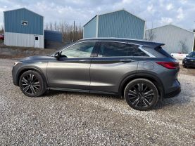 2021 INFINITI QX50 SUV 4-CYL, TURBO, 2.0 LITER LUXE SPORT UTILITY 4D at T&T Repairables - used car dealership in Spencer, Indiana.
