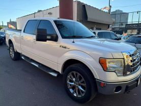 2010 FORD F150 SUPERCREW CAB PICKUP V8, FLEX FUEL, 5.4 LITER LARIAT PICKUP 4D 5 1/2 FT