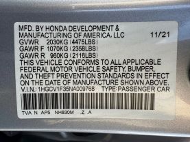 2022 HONDA ACCORD SEDAN 4-CYL, I-VTEC, TURBO, 1.5 LITER SPORT SEDAN 4D