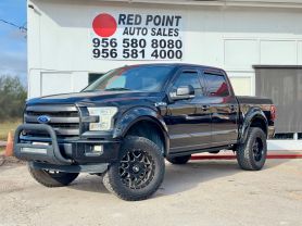 2015 FORD F150 SUPERCREW CAB PICKUP V8, FLEX FUEL, 5.0 LITER LARIAT PICKUP 4D 5 1/2 FT