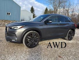 2021 INFINITI QX50 SUV 4-CYL, TURBO, 2.0 LITER LUXE SPORT UTILITY 4D at T&T Repairables - used car dealership in Spencer, Indiana.