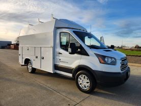 2018 FORD TRANSIT CUTAWAY CUTAWAY V6, FLEX FUEL, 3.7 LITER 350 CUTAWAY VAN 2D