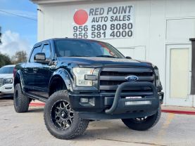 2015 FORD F150 SUPERCREW CAB PICKUP V8, FLEX FUEL, 5.0 LITER LARIAT PICKUP 4D 5 1/2 FT