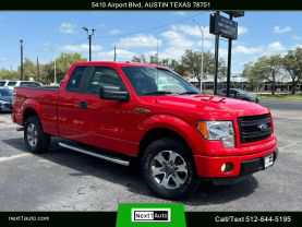 2013 FORD F150 SUPER CAB PICKUP V8, FLEX FUEL, 5.0 LITER STX PICKUP 4D 6 1/2 FT
