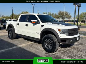 2013 FORD F150 SUPERCREW CAB PICKUP V8, 6.2 LITER SVT RAPTOR PICKUP 4D 5 1/2 FT
