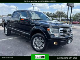 2014 FORD F150 SUPERCREW CAB PICKUP V8, FLEX FUEL, 5.0 LITER PLATINUM PICKUP 4D 5 1/2 FT