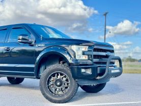 2015 FORD F150 SUPERCREW CAB PICKUP V8, FLEX FUEL, 5.0 LITER LARIAT PICKUP 4D 5 1/2 FT