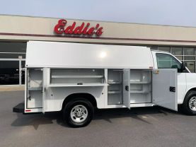 2014 CHEVROLET EXPRESS 3500 10FT KUV KNAPHEIDE SERVICE BED VAN SERVICE/UTILITY TRUCKS V8, FLEX FUEL, 6.0 LITER CUTAWAY VAN 2D - Eddies Auto Sales