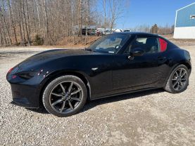 2021 MAZDA MX-5 MIATA RF CONVERTIBLE 4-CYL, SKYACTIV-G, 2.0 LITER GRAND TOURING CONVERTIBLE 2D at T&T Repairables - used car dealership in Spencer, Indiana.
