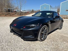 2021 MAZDA MX-5 MIATA RF CONVERTIBLE 4-CYL, SKYACTIV-G, 2.0 LITER GRAND TOURING CONVERTIBLE 2D at T&T Repairables - used car dealership in Spencer, Indiana.