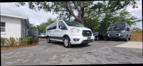 2021 FORD TRANSIT 350 PASSENGER VAN PASSENGER V6, FLEX FUEL, 3.5 LITER XLT W/LOW ROOF VAN 3D