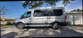 2019 FORD TRANSIT 350 WAGON PASSENGER V6, 3.7 LITER XLT W/MEDIUM ROOF W/SLIDING SIDE DOOR VAN 3D